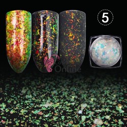 Decor pentru unghii NADP033CC Fulgi de gheata, paiete Cameleon Amelie pentru unghii Cod FC05 + 1 aplicator